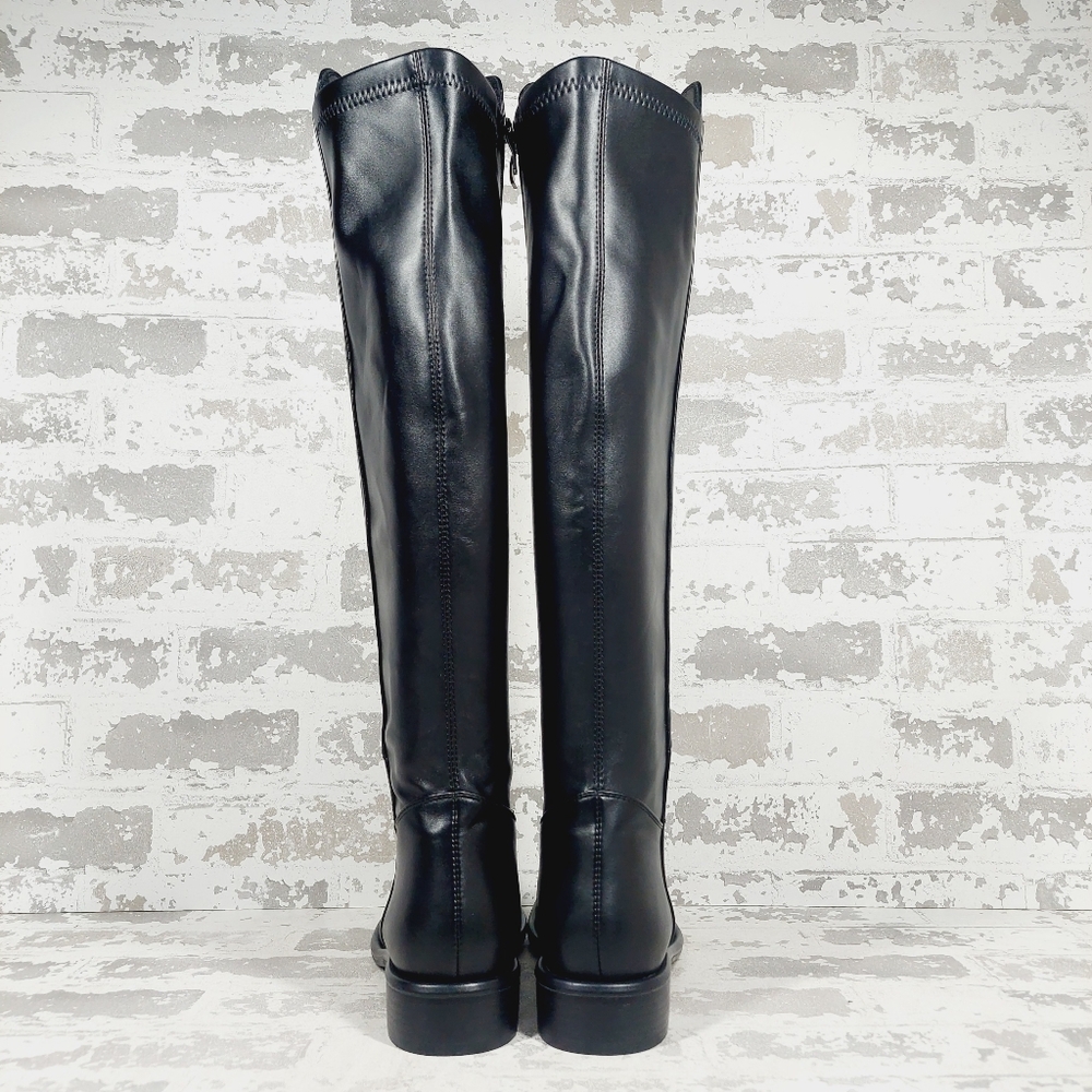 New TORGEIS Women’s Square Toe Black Knee High Boots i174 - Picture 6 of 11